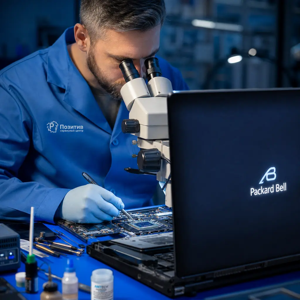 Замена видеокарты ноутбука Packard Bell в Батайске