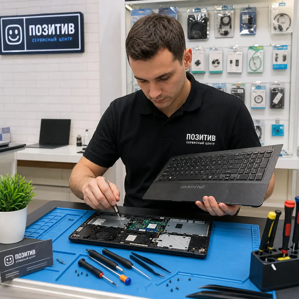 заменить клавиатуру на ноутбуке Packard Bell в Батайске