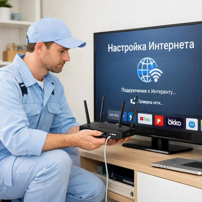Настройка интернета на телевизоре в Батайске