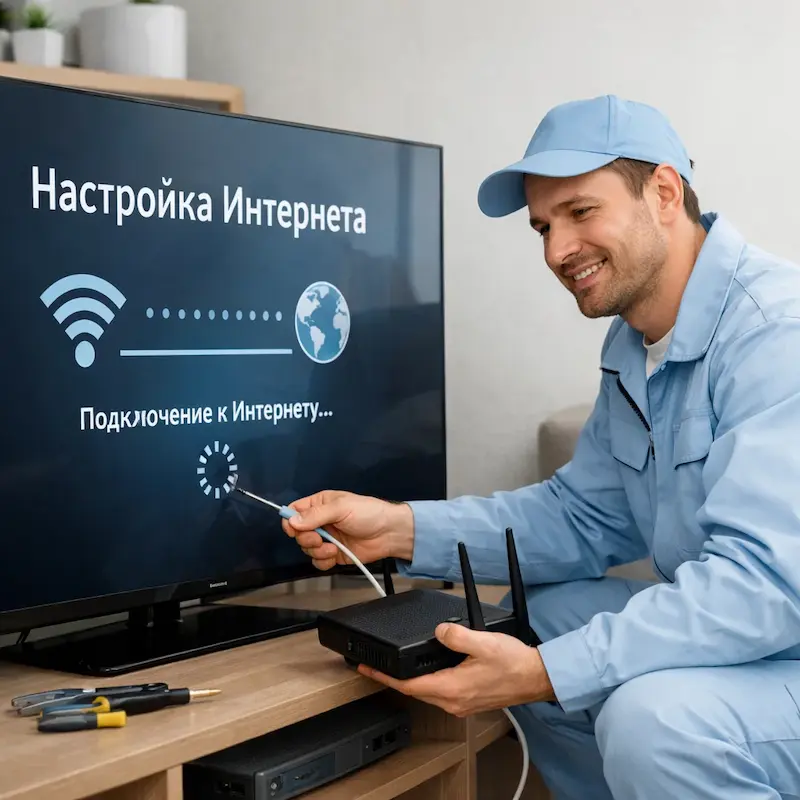 Настройка интернета на ТВ в Батайске