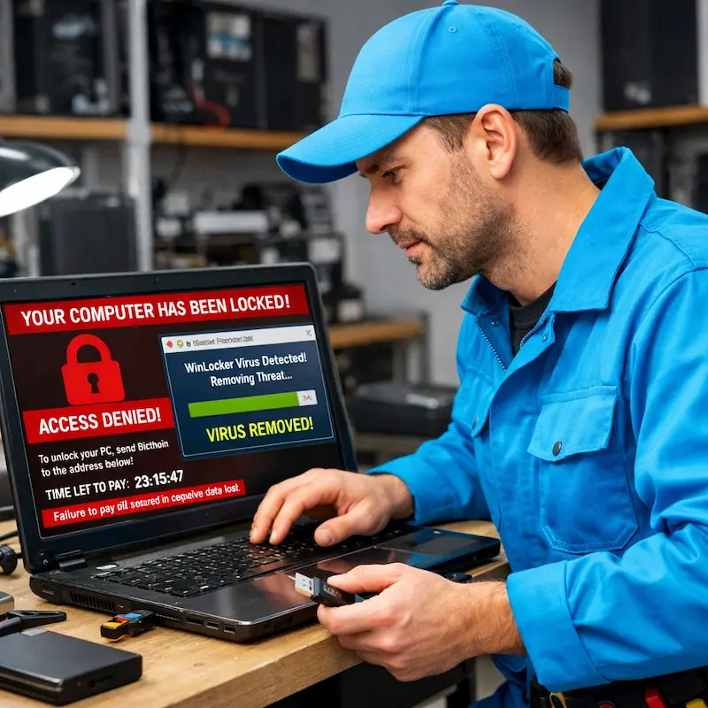 Разблокировать компьютер в Батайске | Поможем